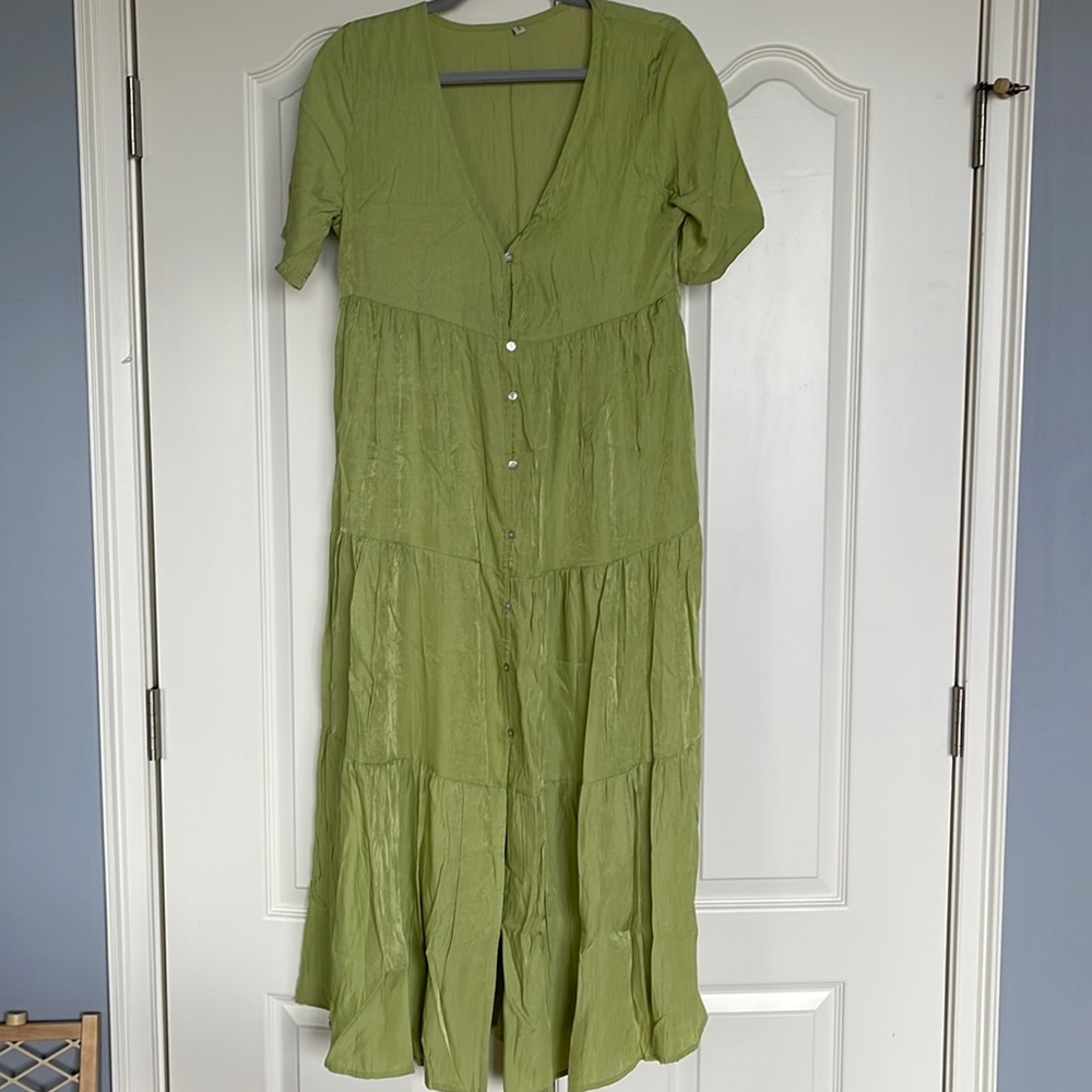 Light green midi dress